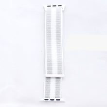 Load image into Gallery viewer, white and gray stripe nylon apple watch band