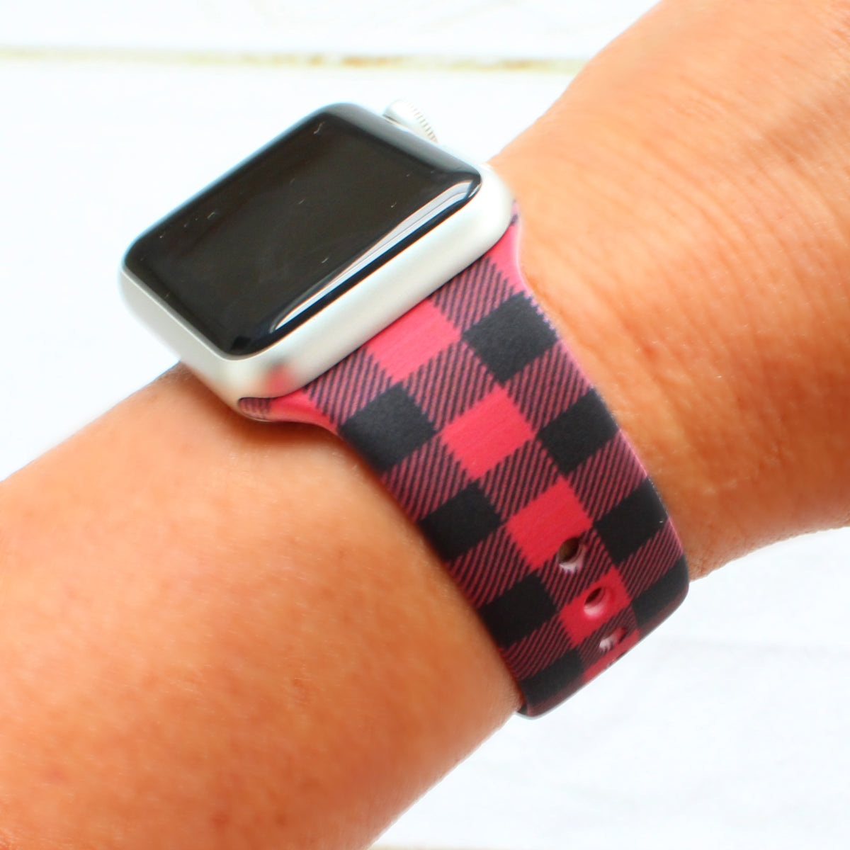 Buffalo plaid apple watch band sale