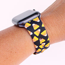 Load image into Gallery viewer, candy corn apple watch band for halloween
