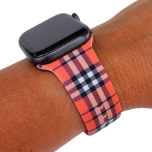 Load image into Gallery viewer, orange plaid apple watch band