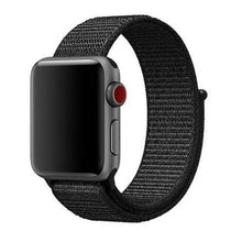 Load image into Gallery viewer, black nylon apple watch band