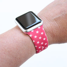Load image into Gallery viewer, Star Red White Blue Americana Apple Watch Band
