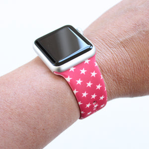 Star Red White Blue Americana Apple Watch Band
