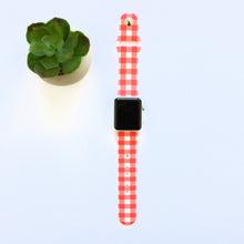 Load image into Gallery viewer, Aqua Gingham Plaid Watch Bands for Apple Watch
