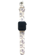 Load image into Gallery viewer, Gray &amp; White Tropical Floral Apple Watch Band
