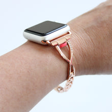 Load image into Gallery viewer, Bracelet with Rhinestones &amp; Alloy Metal for Apple Watch
