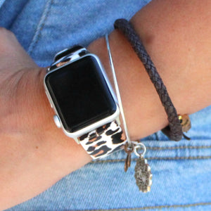 Apple Watch Leather Leopard Bands