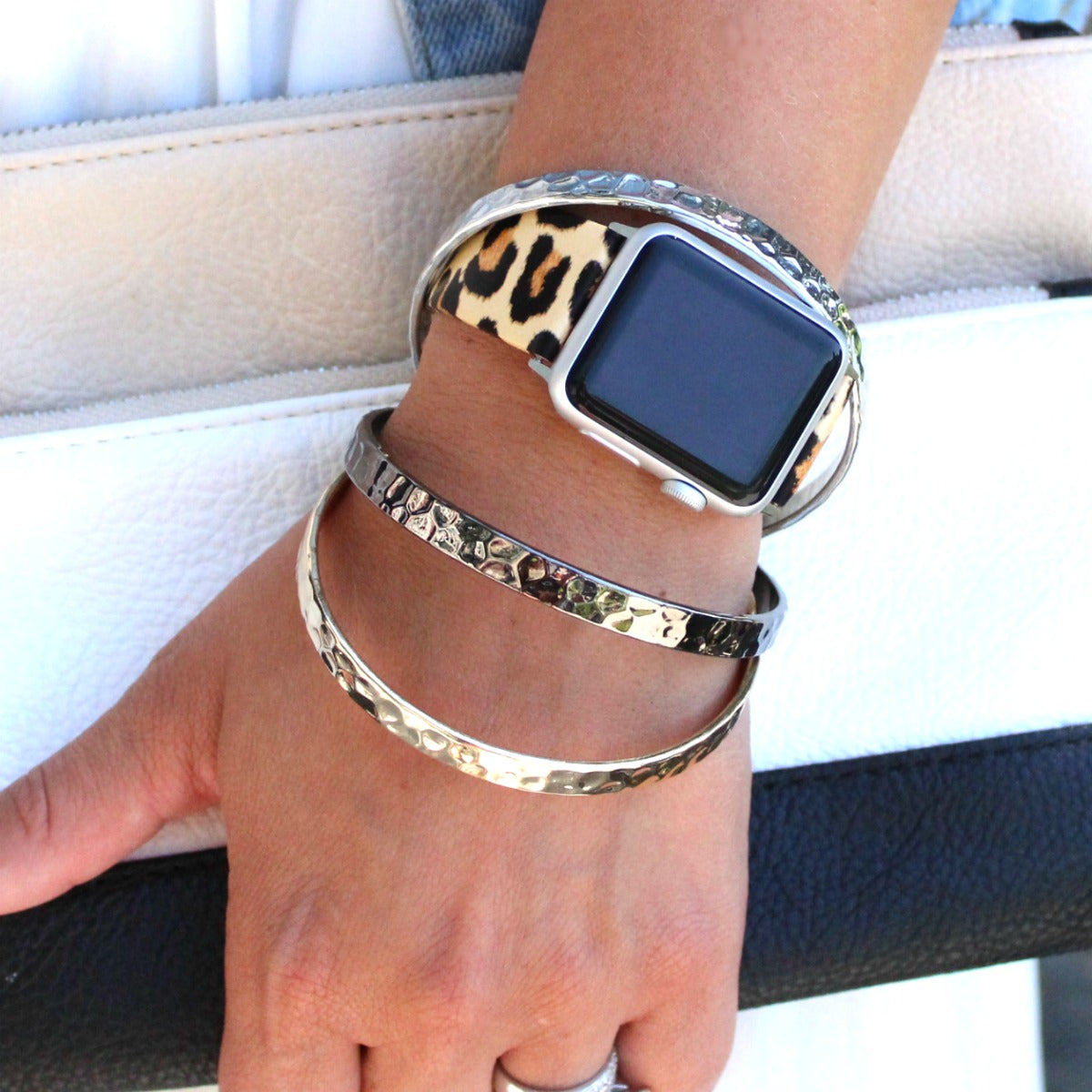 Leather Leopard Watch Bands for Apple Watch Salty USA