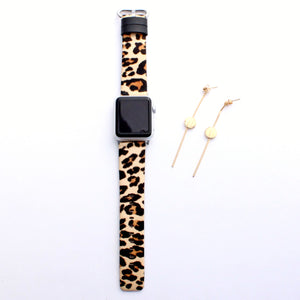 Apple Watch Leather Leopard Bands
