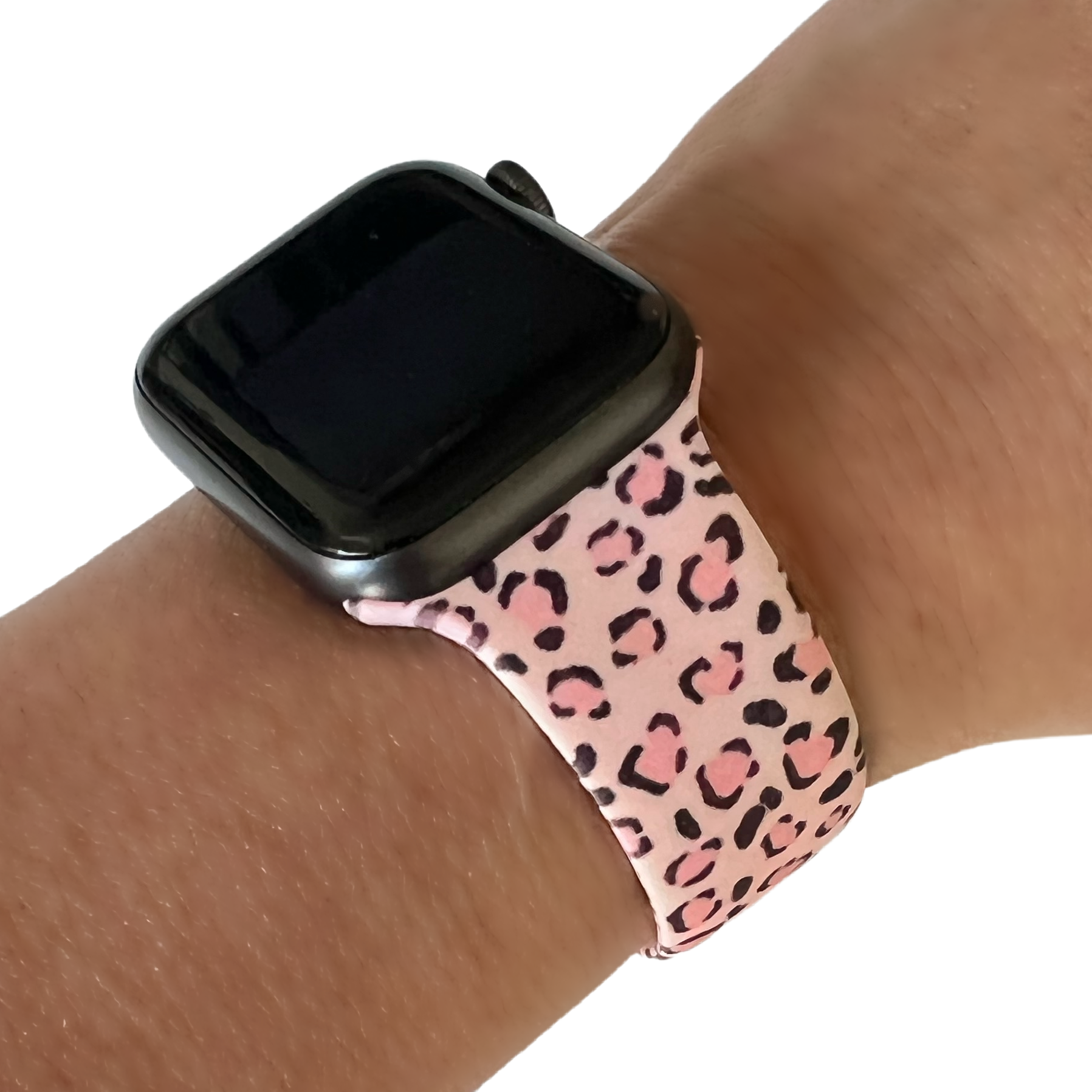 Salty USA Pink Leopard Print Apple Watch Band