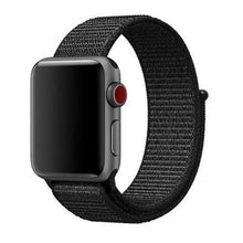 Load image into Gallery viewer, black nylon apple watch band
