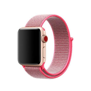hot pink nylon apple watch band
