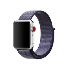 Load image into Gallery viewer, navy and purple nylon apple watch band
