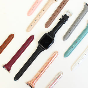 Slim Leather Watch Bands for Apple Watch