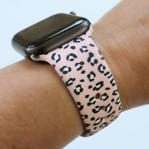 pink leopard print apple watch band